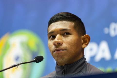 Coletiva Equipe do Perú RIO DE JANEIRO, RJ - 06.07.2019: COLETIVA EQUIPE DO PERÚ - Player Edison Flores Peralta during the press conference, PK, Pressekonferenz of the Peruvian national team, Nationalteam held in Maracanã on Saturday afternoon in Rio de Janeiro, Brazil. (Photo: Celso Pupo Fotoarena) x1758992x  CelsoxPupo