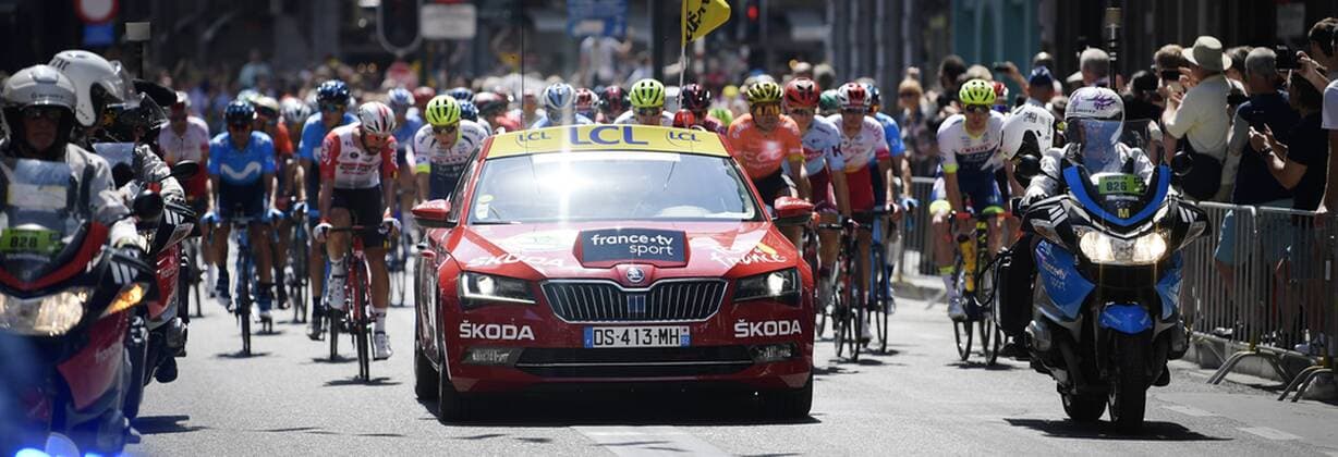 Illustration picture shows the start of the first stage of the 106th edition of the Tour de France cycling race, 194,5km from and to Brussels, Belgium, Saturday 06 July 2019. This year s Tour de France starts in Brussels and takes place from July 6th to July 28th. YORICKxJANSENS  x05621085x