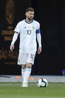Argentina vs. Chile SÃO PAULO, SP - 06.07.2019: ARGENTINA VS. CHILE - Lionel Messi during a match between Argentina and Chile, valid for the third place match of the Copa América 2019, held this Saturday (06) at the Corinthians Arena in São Paulo, SP. (Photo: Ricardo Moreira Fotoarena) x1759076x  RicardoxMoreira