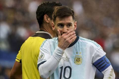Futbol, Argentina vs Chile Copa America 2019 El jugador de la seleccion argentina Lionel Messi, es fotografiado durante el partido de de definicion del tercer lugar de la Copa America realizado en el estadio Arena de Corinthians de San Pablo, Brasil. 06 07 2019 Leo Pinheiro Dia Esportivo Photosport Football, Argentina vs Chile Copa America Championship 2019 Argentina s player Lionel Messi, is pictured during the Copa America definition of the third place match held at the Arena do Corinthians stadium in Sao Paulo, Brazil. 06 07 2019 Leo Pinheiro Dia Esportivo Photosport Argentina vs Chile, Copa America 2019 