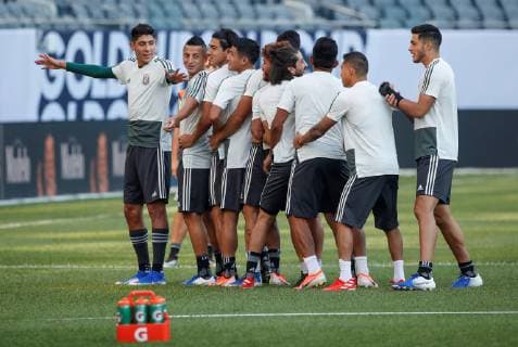 Mexican national team, Nationalteam players participate in a practice session, at Soldier Field in Chicago, Illinois, USA, 6 July 2019. Mexico will face the United States on Sunday in the final of the CONCACAF Gold Cup. Mexico s national soccer team training !ACHTUNG: NUR REDAKTIONELLE NUTZUNG!  Copyright: xJULIOxPEREZx AME4384 20190707-636980694467345874