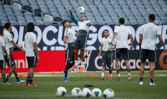 Mexican national team, Nationalteam players participate in a practice session, at Soldier Field in Chicago, Illinois, USA, 6 July 2019. Mexico will face the United States on Sunday in the final of the CONCACAF Gold Cup. Mexico s national soccer team training !ACHTUNG: NUR REDAKTIONELLE NUTZUNG!  Copyright: xJULIOxPEREZx AME4382 20190707-636980694496877270