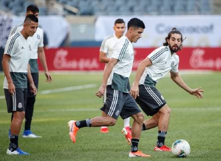 Mexican national team, Nationalteam players participate in a practice session, at Soldier Field in Chicago, Illinois, USA, 6 July 2019. Mexico will face the United States on Sunday in the final of the CONCACAF Gold Cup. Mexico s national soccer team training !ACHTUNG: NUR REDAKTIONELLE NUTZUNG!  Copyright: xJULIOxPEREZx AME4379 20190707-636980695113163058