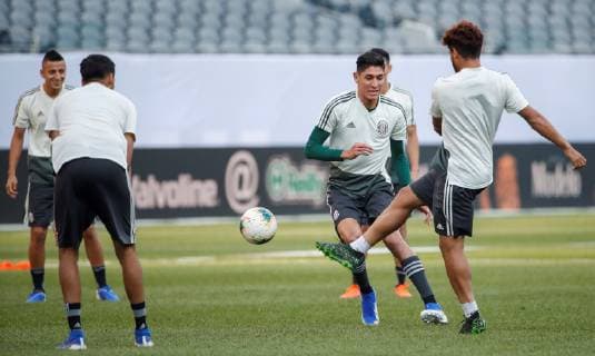 Mexican national team, Nationalteam players participate in a practice session, at Soldier Field in Chicago, Illinois, USA, 6 July 2019. Mexico will face the United States on Sunday in the final of the CONCACAF Gold Cup. Mexico s national soccer team training !ACHTUNG: NUR REDAKTIONELLE NUTZUNG!  Copyright: xJULIOxPEREZx AME4380 20190707-636980695120819400