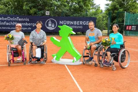 Angelica BERNAL COL 3 2 place women single, Takuya MIKI JPN 2 place men single, Tom EGBERINK NED 1 winner men 2019 and Zhenzhen, ZHU CHN 5 winner women 2019, 31 German Open wheelchair tennis 2019, ITF, Berlin, 07 07 2019,