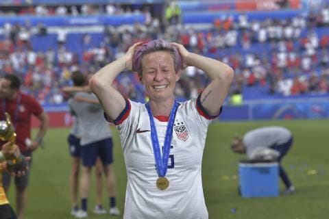 Vainqueur USA Megan Rapinoe et les larmes FOOTBALL : Coupe du Monde femine france 2019 - Finale USA vs Netherlands - 07 07 2019 MAO Panoramic 