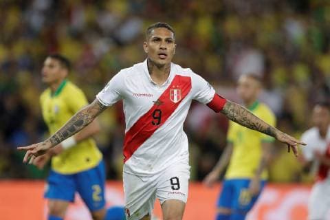 Peruvian Paolo Guerrero celebrates after scoring a penalty, during the Copa America 2019 final soccer match between Brazil and Peru, at Maracana Stadium in Rio de Janeiro, Brazil, 7 July 2019. Brazil vs. Peru !ACHTUNG: NUR REDAKTIONELLE NUTZUNG!  Copyright: xFernandoxBizerrax SCA26165 20190707-636981367674402604