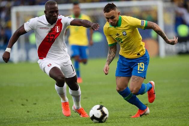 Fußball, Copa America, Finale, Brasilien - Peru July 7, 2019 - Rio De Janeiro, RIO DE JANEIRO, BRASIL - Brazil and Peru hold a match valid for the final of Copa America Brasil 2019, on sunday afternoon (07), at the Jornalista Mario Filho Stadium (MaracanoÂ£) in Rio de Janeiro- RJFoto: Andre Melo Andrade BRAZIL X PERU - ZUMAa187 20190707_zsa_a187_023 Copyright: xAndrexMeloxAndrade AmxPressx&xImx