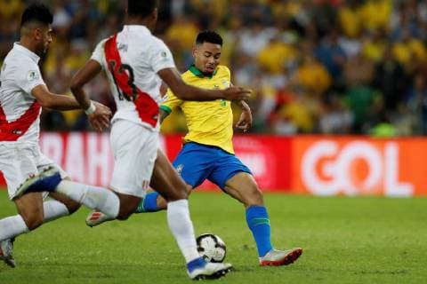 Fußball, Copa America, Finale, Brasilien - Peru Brazil s Gabriel Jesus during the Copa America 2019 final soccer match between Brazil and Peru, at Maracana Stadium in Rio de Janeiro, Brazil, 7 July 2019. Brazil vs. Peru !ACHTUNG: NUR REDAKTIONELLE NUTZUNG!  Copyright: xAntonioxLacerdax SCA26177 20190707-636981370380089374