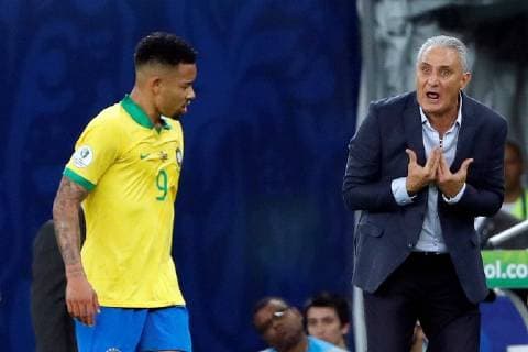 Brazil s head coach Tite (R) reacts during the Copa America 2019 final soccer match between Brazil and Peru, at Maracana Stadium in Rio de Janeiro, Brazil, 7 July 2019. Brazil vs. Peru !ACHTUNG: NUR REDAKTIONELLE NUTZUNG!  Copyright: xJulioxCesarxGuimaraesx SCA26225 20190707-636981396826433956