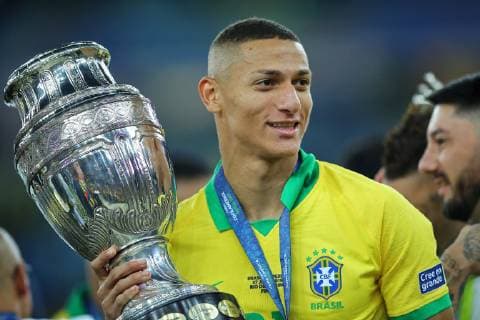 Futbol, Brasil vs Peru Copa America 2019 Los jugadores de la seleccion brasilena celebran el triunfo contra Peru por la Final de la Copa America realizado en el estadio Maracana, de Rio de Janeiro, Brasil. 07 07 2019 Heuler Andrey Dia Esportivo Photosport Football, Brasil vs Peru Copa America Championship 2019 Brasil s players celebrate the triumph against Peru for the Final Copa America held at the Maracana stadium, de Rio de Janeiro, Brasil. 07 07 2019 Heuler Andrey Dia Esportivo Photosport Brasil vs Peru , Copa America 2019 