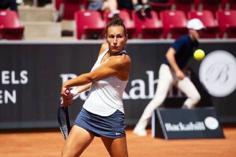 190708 Elixane Lechemia, France, during a match in tennis during day 1 of Swedish open on July 8, 2019 in Bastad,  Copyright: EMILxLANGVAD BB190708BB270