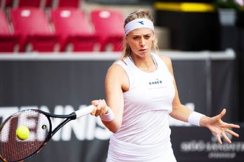 190708 Cornelia Lister, Sweden, during a match in tennis during day 1 of Swedish open on 8 July 2019 in Bastad,  Copyright: EMILxLANGVAD BB190708BB355