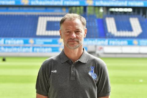 GER, official photo session portrait session portrait session MSV Duisburg Co trainer Darius Scholtysik MSV Duisburg 3 League DFB, portrait session 2019 2020 portrait, portrait format nph Mauelshagen nph00321