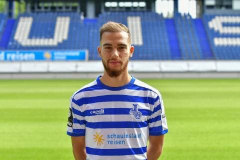 GER, official photo session portrait session portrait session MSV Duisburg player Ahmet Engin MSV Duisburg MSV Duisburg 3 League DFB, portrait session 2019 2020 landscape, landscape format nph Mauelshagen nph00321