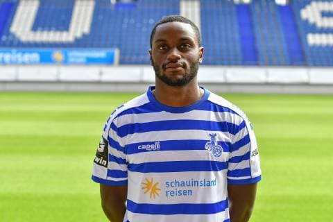GER, official photo date portrait date portrait date MSV Duisburg player Arnold Budimbo MSV Duisburg 3 League DFB, portrait date 2019 2020 landscape, landscape format nph Mauelshagen nph00321