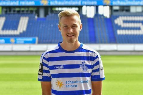 GER, official photo date portrait date portrait date MSV Duisburg player Lukas Daschner MSV Duisburg 3 League DFB, portrait date 2019 2020 landscape, landscape format nph Mauelshagen nph00321