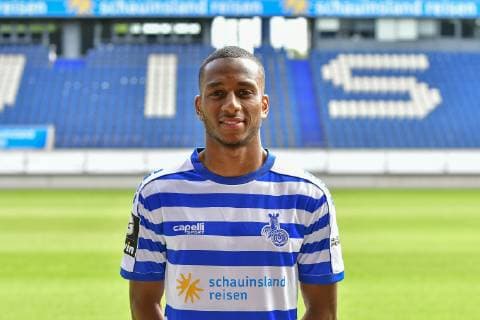 GER, official photo date portrait date portrait date MSV Duisburg player Yassin Ben Balla MSV Duisburg 3 League DFB, portrait date 2019 2020 landscape, landscape format nph Mauelshagen nph00321