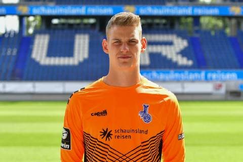 GER, official photo date portrait date portrait date MSV Duisburg player keeper Jonas Brendiek MSV Duisburg 3 League DFB, portrait date 2019 2020 landscape, landscape format nph Mauelshagen nph00321