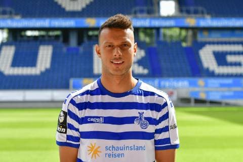 GER, official photo date portrait date portrait date MSV Duisburg player Petar Sliskovic MSV Duisburg 3 League DFB, portrait date 2019 2020 landscape, landscape format nph Mauelshagen nph00321