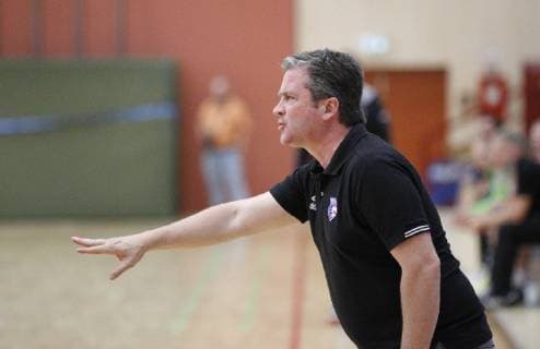 Germany Hattersheim 09 07 2019 Handball Hessen Test match womens season 2018 2019 TSG Eddersheim red USA black v l Coach Christian Latulippe Sport TSG Eddersheim USA