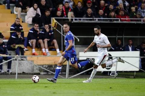 MARIAMPOL 09.07.2019 PIERWSZY MECZ I RUNDA ELIMINACYJNA LIGA MISTRZOW SEZON 2019 20: FK SUDUVA MARIJAMPOLE - FK CRVENA ZVEZDA BELGRAD --- UEFA CHAMPIONS LEAGUE FIRST QUALIFYING ROUND FIRST MATCH: SUDUVA MARIJAMPOLE - CRVENA ZVEZDA BELGRADE MILAN RODIC JOSIP TADIC FOT. PIOTR KUCZA FOTOPYK NEWSPIX.PL --- Newspix.pl 190709PYK0008