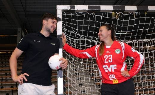 BAU 09 07 2019 Göppingen Handball Frisch Auf Göppingen Training kick-off, pair Daniel Rebmann and girlfriend Jamina Jankovic