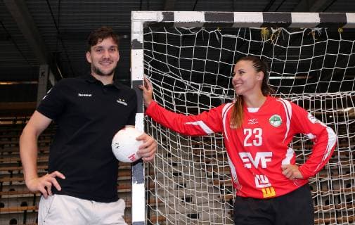 BAU 09 07 2019 Göppingen Handball Frisch Auf Göppingen Training kick-off, pair Daniel Rebmann and girlfriend Jamina Jankovic