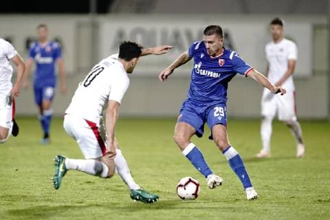 MARIAMPOL 09.07.2019 PIERWSZY MECZ I RUNDA ELIMINACYJNA LIGA MISTRZOW SEZON 2019 20: FK SUDUVA MARIJAMPOLE - FK CRVENA ZVEZDA BELGRAD 0:0 --- UEFA CHAMPIONS LEAGUE FIRST QUALIFYING ROUND FIRST MATCH: SUDUVA MARIJAMPOLE - CRVENA ZVEZDA BELGRADE 0:0 SAMIR KERLA DUSAN JOVANCIC FOT. PIOTR KUCZA FOTOPYK NEWSPIX.PL --- Newspix.pl  190709PYK0022