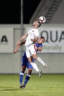 MARIAMPOL 09.07.2019 PIERWSZY MECZ I RUNDA ELIMINACYJNA LIGA MISTRZOW SEZON 2019 20: FK SUDUVA MARIJAMPOLE - FK CRVENA ZVEZDA BELGRAD 0:0 --- UEFA CHAMPIONS LEAGUE FIRST QUALIFYING ROUND FIRST MATCH: SUDUVA MARIJAMPOLE - CRVENA ZVEZDA BELGRADE 0:0 ANDRO SVRLJUGA MILAN RODIC FOT. PIOTR KUCZA FOTOPYK NEWSPIX.PL --- Newspix.pl  190709PYK0025