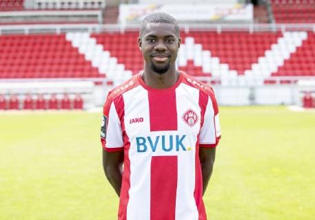 Leroy Kwadwo, FC Würzburger Kickers, 3 League, portrait date 2019 2020, Copyright: HMBxMedia xHeikoxBecker