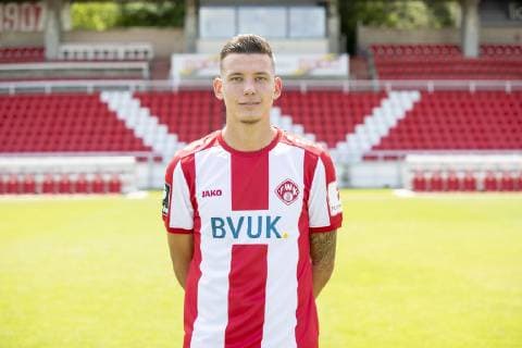 Johannes Kraus, FC Würzburger Kickers, 3 League, portrait date 2019 2020, Copyright: HMBxMedia xHeikoxBecker