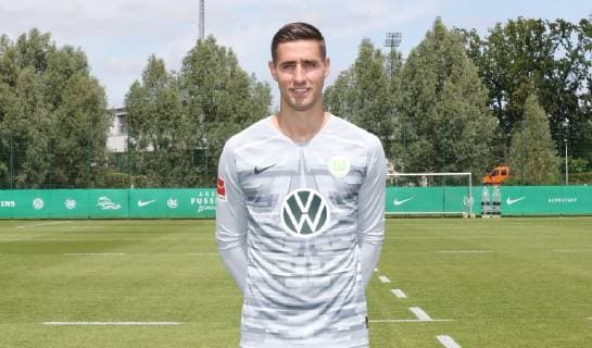 VfL Team Portraits Koen Casteels VfL Wolfsburg, 1 BL, PortraÌˆttermin 2019 2020, Wolfsburg