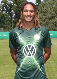 VfL Team Portraits Kevin Mbabu VfL Wolfsburg, 1 BL, PortraÌˆttermin 2019 2020, Wolfsburg