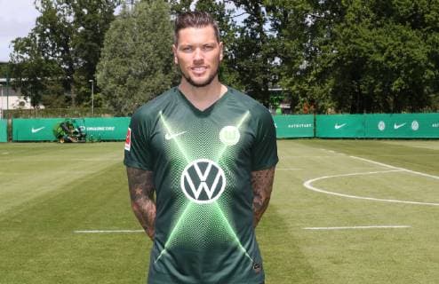 VfL Team Portraits Daniel Ginczek VfL Wolfsburg, 1 BL, PortraÌˆttermin 2019 2020, Wolfsburg