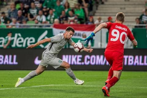 BUDAPEST 10.07.2019 PIERWSZY MECZ I RUNDA ELIMINACYJNA LIGA MISTRZOW SEZON 2019 20: FERENCVAROS BUDAPESZT - LUDOGOREC RAZGRAD - UEFA CHAMPIONS LEAGUE FIRST QUALIFYING ROUND FIRST MATCH: FERENCVAROS BUDAPEST - LUDOGORETS RAZDRAD JAKUB SWIERCZOK FOT. MICHAL CHWIEDUK FOKUSMEDIA.COM.PL NEWSPIX.PL --- Newspix.pl  190710CHW068