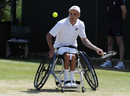 Tennis - 2019 Wimbledon Championships - Week Two, Thursday (Day Ten) Men s Wheelchair Singles, Andy Lapthorne (GBR) v David Wagner (USA) Andy Lapthorne, on Court 17 COLORSPORT ANDREW COWIE 