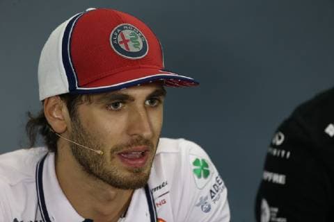 Photo4 LaPresse 11 07 2019 Silverstone, England Grand Prix Formula One England 2019 In the pic: Official Fia press conference, PK, Pressekonferenz Antonio Giovinazzi (ITA) Alfa Romeo Racing C38  Copyright: xPhoto4 LaPressex