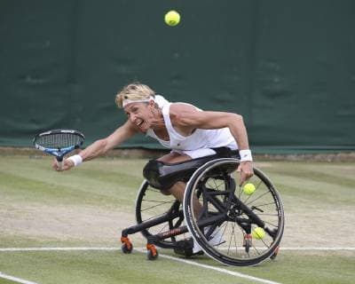 Sabine Ellerbrock, Wheelchair Women Singles Tennis Wimbledon 2019 Grand Slam ITF ATP WTA AELTC London Great Britain 11 July 2019 Copyright: xJuergenxHasenkopfx