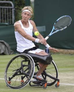 Sabine Ellerbrock, Wheelchair Women Singles Tennis Wimbledon 2019 Grand Slam ITF ATP WTA AELTC London Great Britain 11 July 2019 Copyright: xJuergenxHasenkopfx