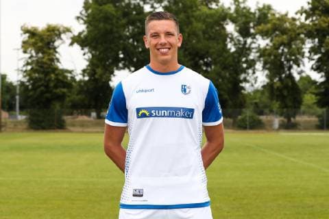 Goalkeeper Alexander Brunst 1 FC Magdeburg 3 League PortraÌˆttermin 2019 2020 official photo opportunity 1 FC Magdeburg on the training ground at the MDCC Arena in Magdeburg Portrait, Portrait, Germany, Football, Man, Men, GER, 11 07 2019