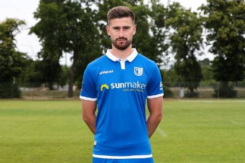 Dustin Bomheuer 1 FC Magdeburg 3 League PortraÌˆttermin 2019 2020 official photo opportunity 1 FC Magdeburg on the training ground at the MDCC Arena in Magdeburg Portrait, Portrait, Germany, Football, Man, Men, GER, 11 07 2019
