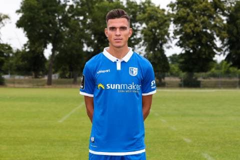 Tobias Müller 1 FC Magdeburg 3 League PortraÌˆttermin 2019 2020 official photo opportunity 1 FC Magdeburg on the training ground at the MDCC Arena in Magdeburg Portrait, Portrait, Germany, Football, Man, Men, GER, 11 07 2019
