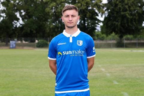 Anton Kanther 1 FC Magdeburg 3 League PortraÌˆttermin 2019 2020 official photo opportunity 1 FC Magdeburg on the training ground at the MDCC Arena in Magdeburg Portrait, Portrait, Germany, Football, Man, Men, GER,11 07 2019
