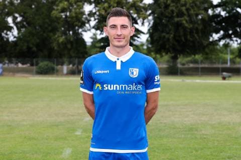 Mario Kvesic 1 FC Magdeburg 3 League PortraÌˆttermin 2019 2020 official photo opportunity 1 FC Magdeburg on the training ground at the MDCC Arena in Magdeburg Portrait, Portrait, Germany, Football, Man, Men, GER, 11 07 2019