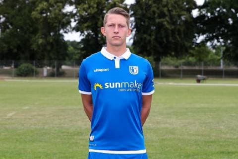 Marvin Temp 1 FC Magdeburg 3 League PortraÌˆttermin 2019 2020 official photo opportunity 1 FC Magdeburg on the training ground at the MDCC Arena in Magdeburg Portrait, Portrait, Germany, Football, Man, Men, GER, 11 07 2019