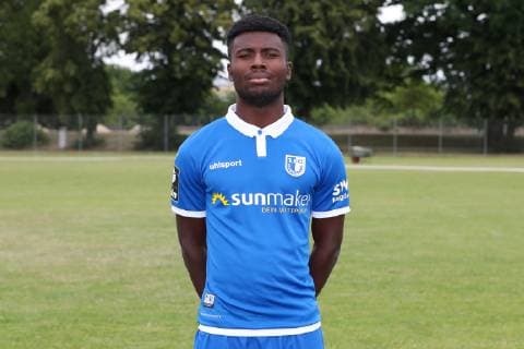 Manfred Osei Kwadwo 1 FC Magdeburg 3 League PortraÌˆttermin 2019 2020 official photo opportunity 1 FC Magdeburg on the training ground at the MDCC Arena in Magdeburg Portrait, Portrait, Germany, Football, Man, Men, GER, 11 07 2019