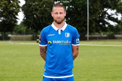 Timo Perthel 1 FC Magdeburg 3 League PortraÌˆttermin 2019 2020 official photo opportunity 1 FC Magdeburg on the training ground at the MDCC Arena in Magdeburg Portrait, Portrait, Germany, Football, Man, Men, GER, 11 07 2019