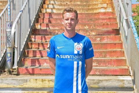 Maximilian Ahlschwede FC Hansa Rostock 3 Bundesliga, Portrait date 2019 2020, 11 07 2019 FC Hansa Rostock, 3 Liga, Portrait date 2019 2020, 11 07 2019 Rostock Copyright: xEIBNERx EP_eer
