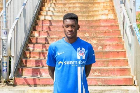 Merveille Biankadi FC Hansa Rostock 3 Bundesliga, Portrait date 2019 2020, 11 07 2019 FC Hansa Rostock, 3 League, Portrait date 2019 2020, 11 07 2019 Rostock Copyright: xEIBNERx EP_eer